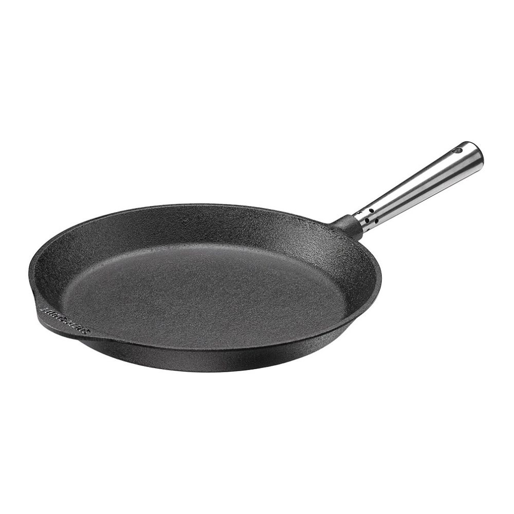 Gjutjärnspanna från Skeppshult Professional med stålhandtag på 28 cm.
