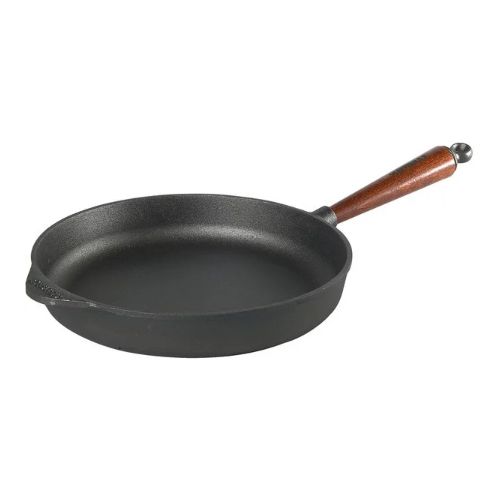 Traktörpanna i gjutjärn med trähandtag från Skeppshult Traditional på 28 cm.